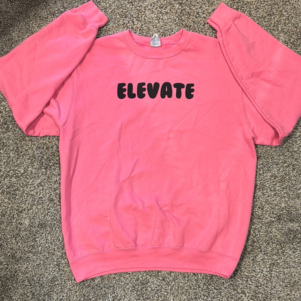 Neon Pink 'Elevate' Sweatshirt